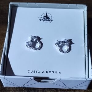 Disney Sparkling Silver Cubic Zirconia Earrings